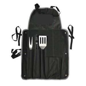 4 Piece Grilling Tool and Apron Set